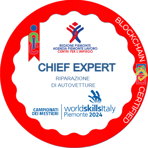 Chief Expert Riparazione di autovetture ai Campionati dei Mestieri WorldSkills Piemonte 2024.